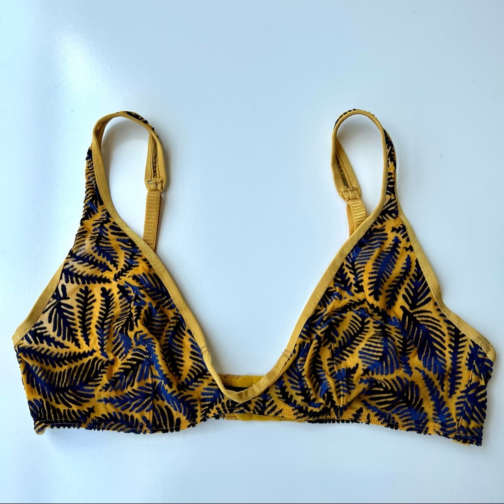 Urban Outfitters bralette, blue + gold